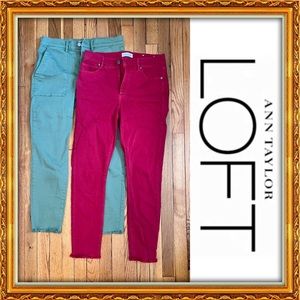 EUC | LOFT Red and Green Jeans Bundle!!!